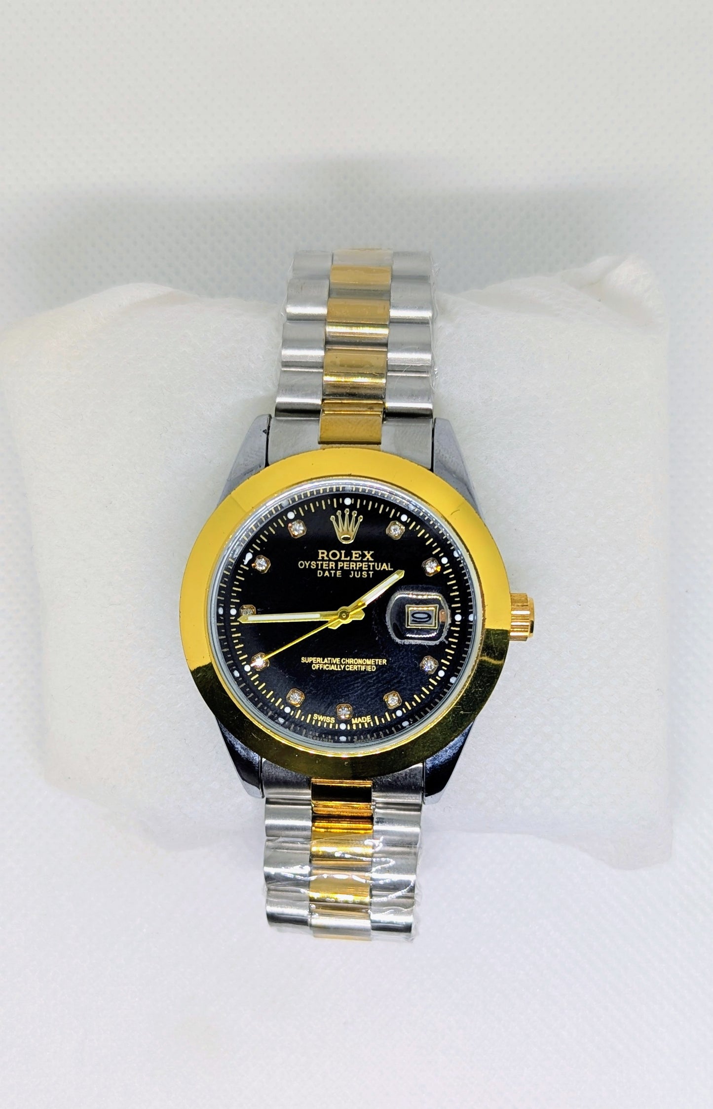Rolex oyester Date Watch - Silver Black