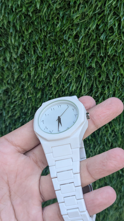White Arabic Aura Watch ||Best Quality Master Lock